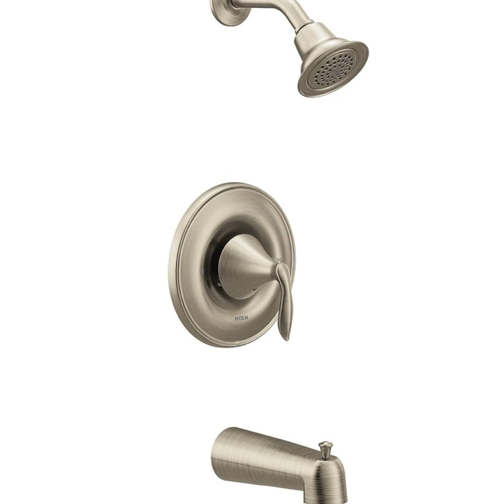 Moen Brushed Nickel Shower Faucet Set - Picture 1 of 15